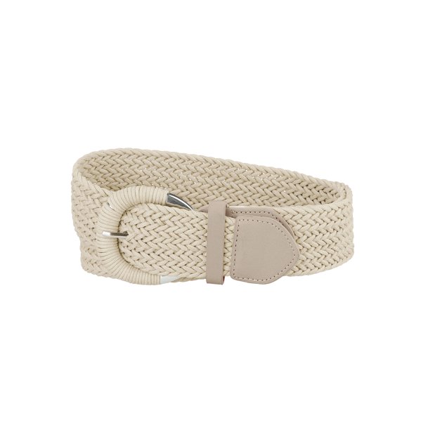 INSPIRE CHIC Cinturón Ancho Trenzado de Talla Grande para Mujer Estilo Paja con Hebilla de Metal para Vestidos Beige 129cm