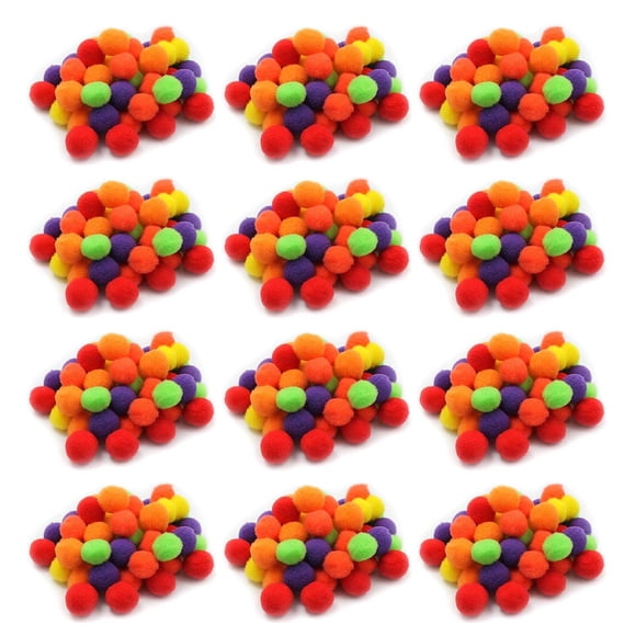 Pompones Charles Leonard CLI de 1 pulgada, varios colores cálidos, 600