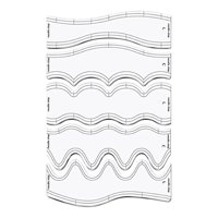 Magideal - 5 Reglas Onduladas Para Acolchar, Para Hacer Tú Mismo, Para Acolchar A Máquina, Plantillas Para Patchwork, Accesorios De Costura, Plantillas Para Acol