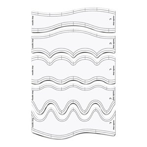 Magideal - 5 Reglas Onduladas Para Acolchar, Para Hacer Tú Mismo, Para Acolchar A Máquina, Plantillas Para Patchwork, Accesorios De Costura, Plantillas Para Acol