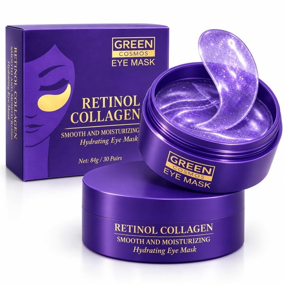 Mascarillas para ojos Green Cosmos – 60 parches de retinol y colágeno