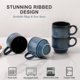 thumbnail image 4 of Juego de 4 tazas de café HASENSE 355 ml color azul marino con soporte, 4 of 7