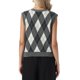 thumbnail image 3 of INSPIRE CHIC Chaleco de Suéter para Mujer sin Mangas Cuello en V Argyle con Botones Cardigan Casual L Gris Oscuro, 3 of 6
