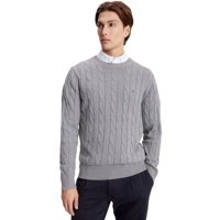 Jersey Tommy Hilfiger Cable Knit Para Hombre, Gris, Htr, Talla Xxl