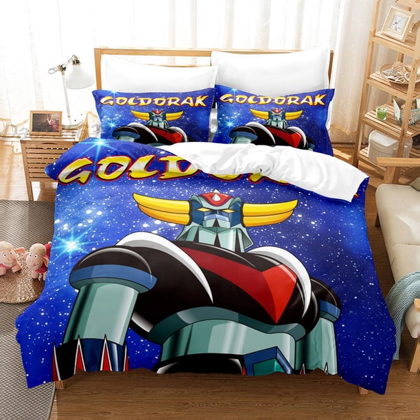 Goldorak Bedding Set Single Twin Full Queen King Size Bed Set Aldult Kid Bedroom Duvetcover Sets