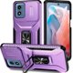 thumbnail image 1 of Funda Armada para Motorola Moto G22 con Tapa Deslizante y Soporte Magnético Giratorio Morado, 1 of 5