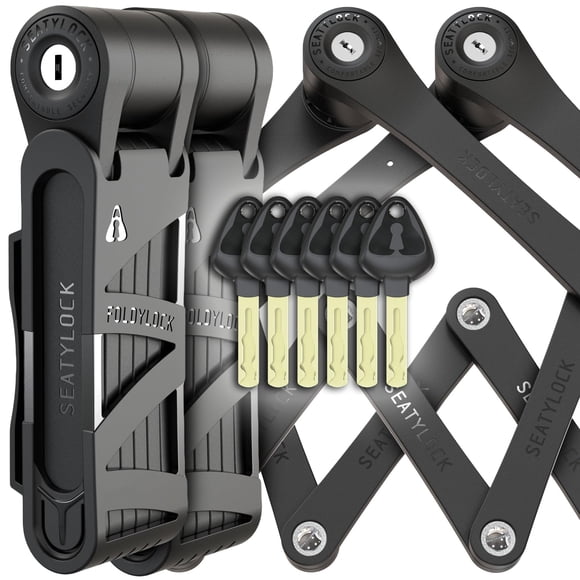 Juego de 2 candados plegables para bicicleta Seatylock FoldyLock con 6 llaves
