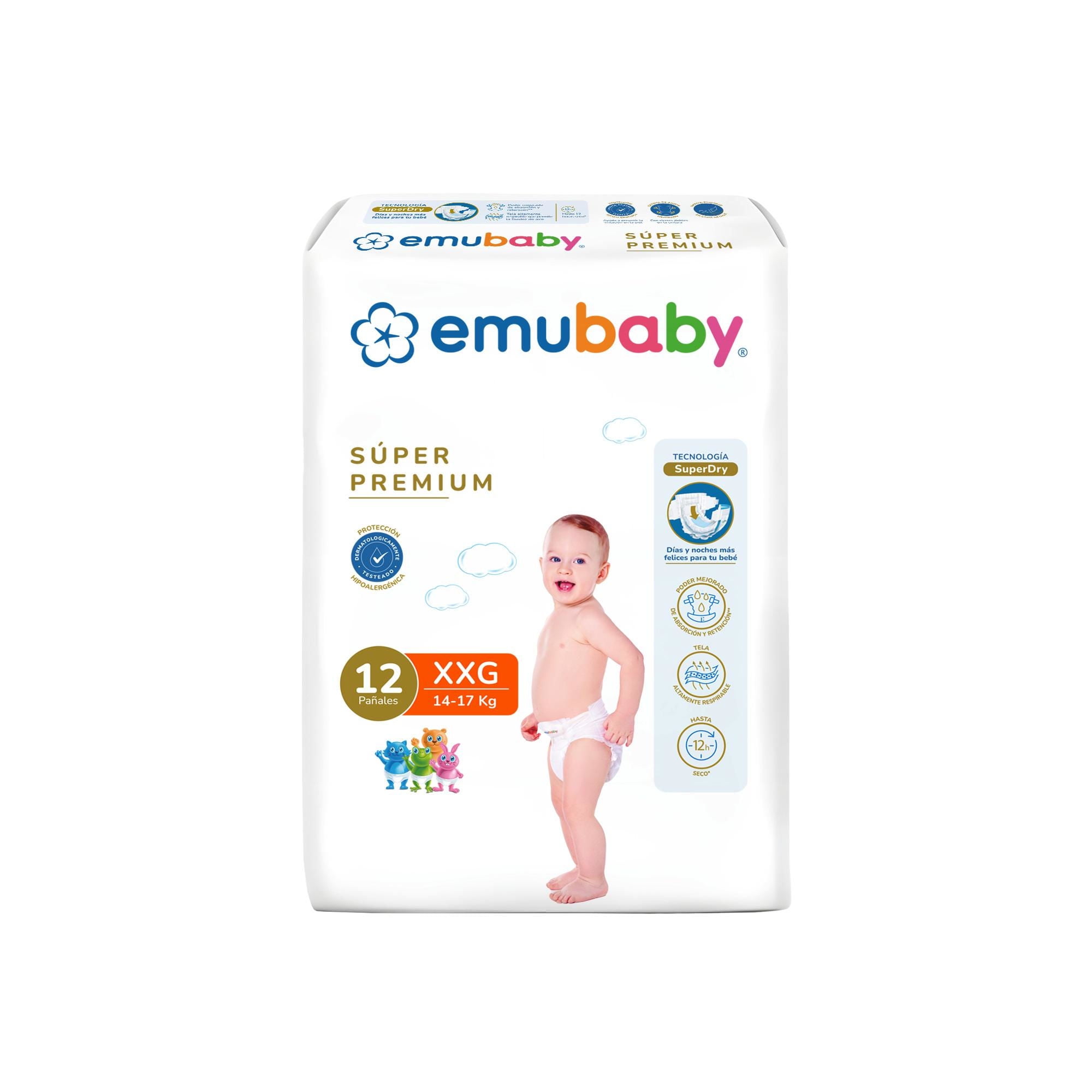 Pañales Súper Premium Xxg 12 Un Emubaby
