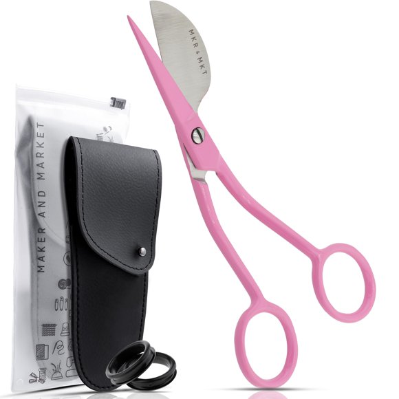 Tijeras MAKER AND MARKET de 15 cm con pico de pato rosa