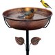 thumbnail image 1 of 13-Inch Metal Bird Bath for Outdoors with 3-Inch-Deep Removable Bowl, 1 of 3