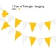 thumbnail image 3 of Uxcell Banderines de Cuerda Triangular para Decoraciones Festivas, de Boda, de Cumpleaños Blanco, Amarillo, 3 of 7