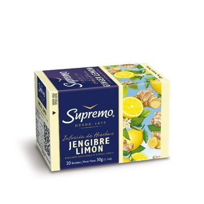 Infusión Hierbas Jengibre Limón Caja 30 G Supremo