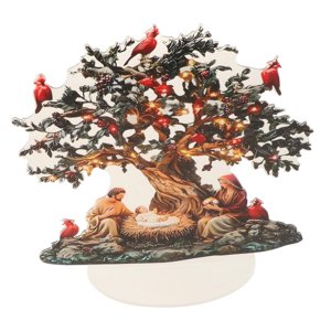 Bothyi - Letrero De Escritorio Plano 2D Con Escena De La Natividad Navideña Para Sala De Estar U Oficina (Estilo A)