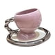 thumbnail image 1 of Taza De Café De Cerámica Con Platillo, Idea De Regalo Para Mujeres Con Asa, Taza De Té De 160ml, Taza Violeta, 1 of 3