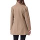 thumbnail image 3 of INSPIRE CHIC Abrigo de Invierno Elegante para Mujer con Cuello de Solapa y Botones, Trabajo Elegante, Talla XL, Beige Oscuro, 3 of 6