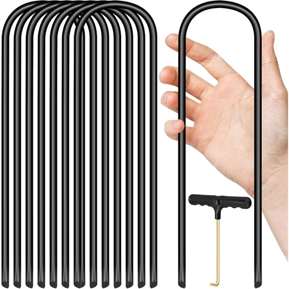 Anclajes metálicos en forma de U para trampolín, resistentes y largos