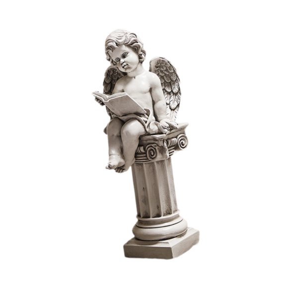 Estatua De ángel Para Mesa, Adorno De Querubín Para Sala De Estudio, Patio, Estantería, ángel De Lectura