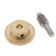 thumbnail image 1 of 0.5 Modulus Brass Worm Gear Wheel + Gear Shaft Set 60 Tooth, 1 of 5