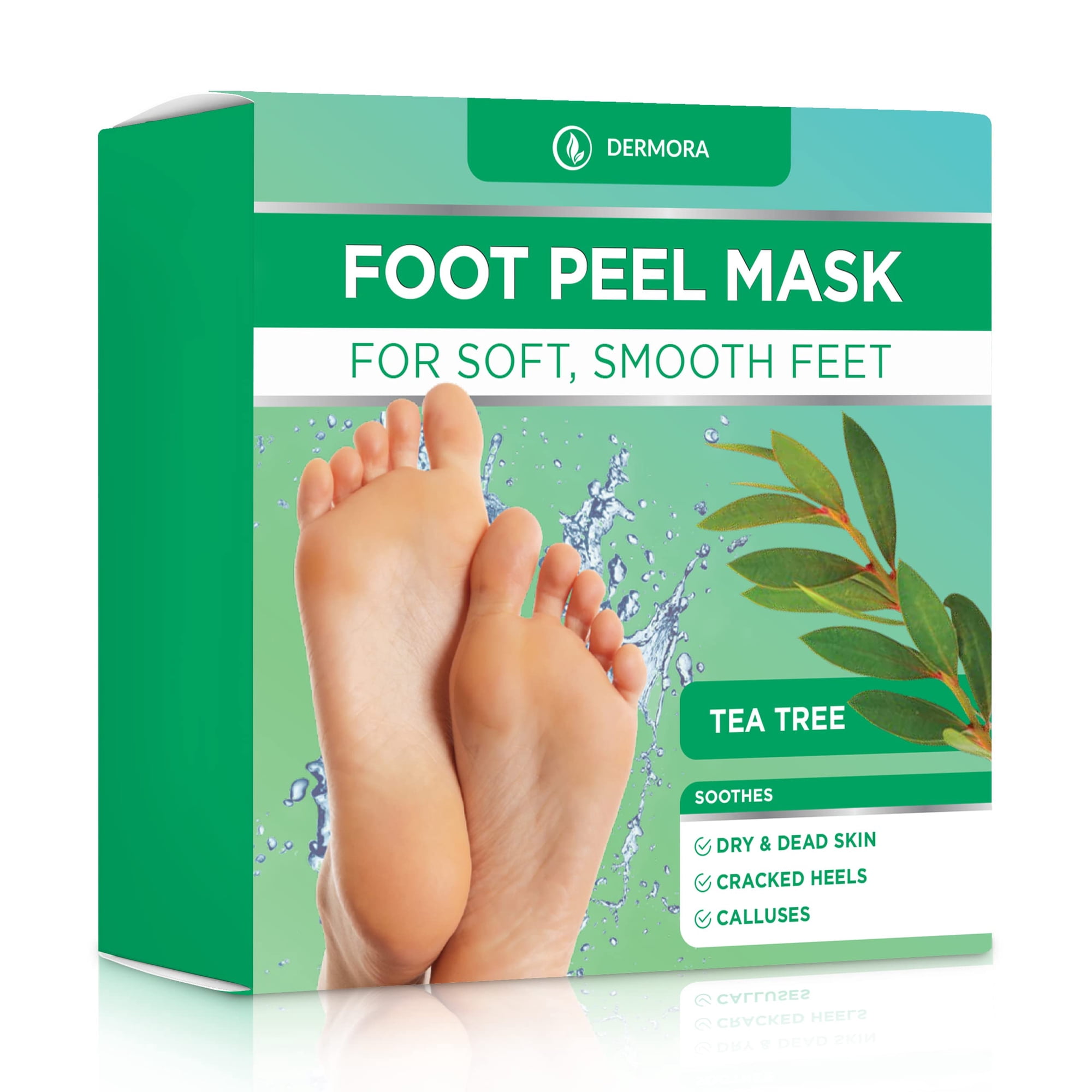 Máscara Exfoliante Para Pies Dermora, Removedor De Callos Para La Piel, Paquete De 2