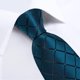 thumbnail image 3 of Corbata Hombre seda pañuelo y colleras Modelo Sangre Turquesa Oscuro, 3 of 5