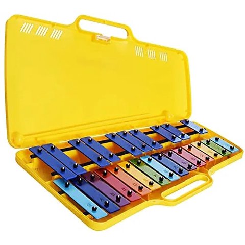 Angel - Metalofono 25 Notas Aluminio Ag-25N3 Case Amarillo