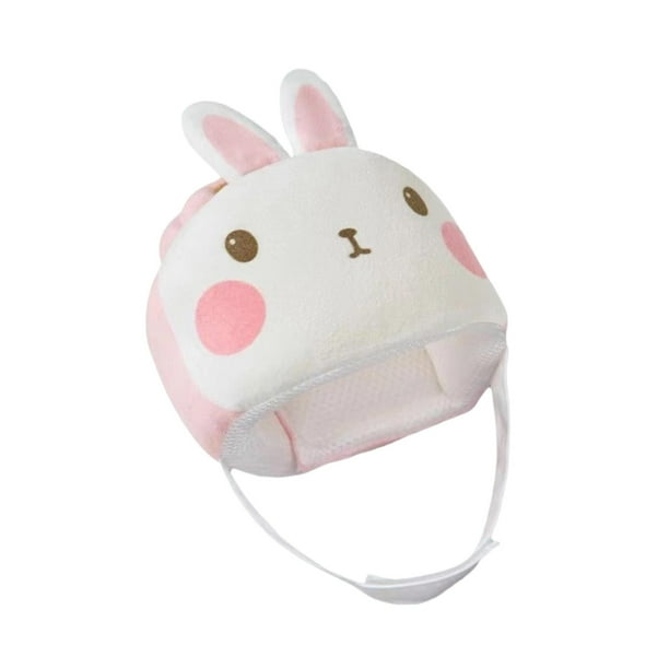 Casco para bebé, cojín para la cabeza portátil ajustable, protectores para la cabeza del bebé, cascos de dibujos animados, sombrero para bebés de 6 a Conejo