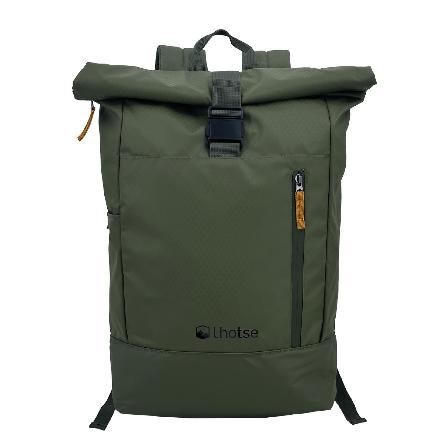 Mochila Roll Top Makalu 22l Impermeable Porta Notebook Lhotse Verde
