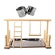 thumbnail image 2 of Parrot Mader Stand Activity Center Ladder W / TAP STAND NATURAL CON CUPAS DE 5 CM, 2 of 5