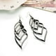 thumbnail image 4 of Metal Layered Swirling Geometric Earrings Personality Fashion Long Pendant Hook Earrings Elegant Ear Piercing Jewelry, 4 of 4