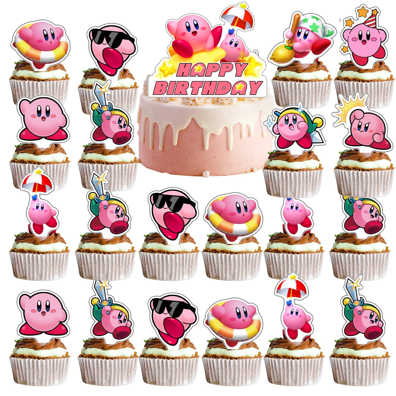 Decoraciones Para Pasteles Ldakzfv 25 Piezas Figuras De Juego De Dibujos Animados