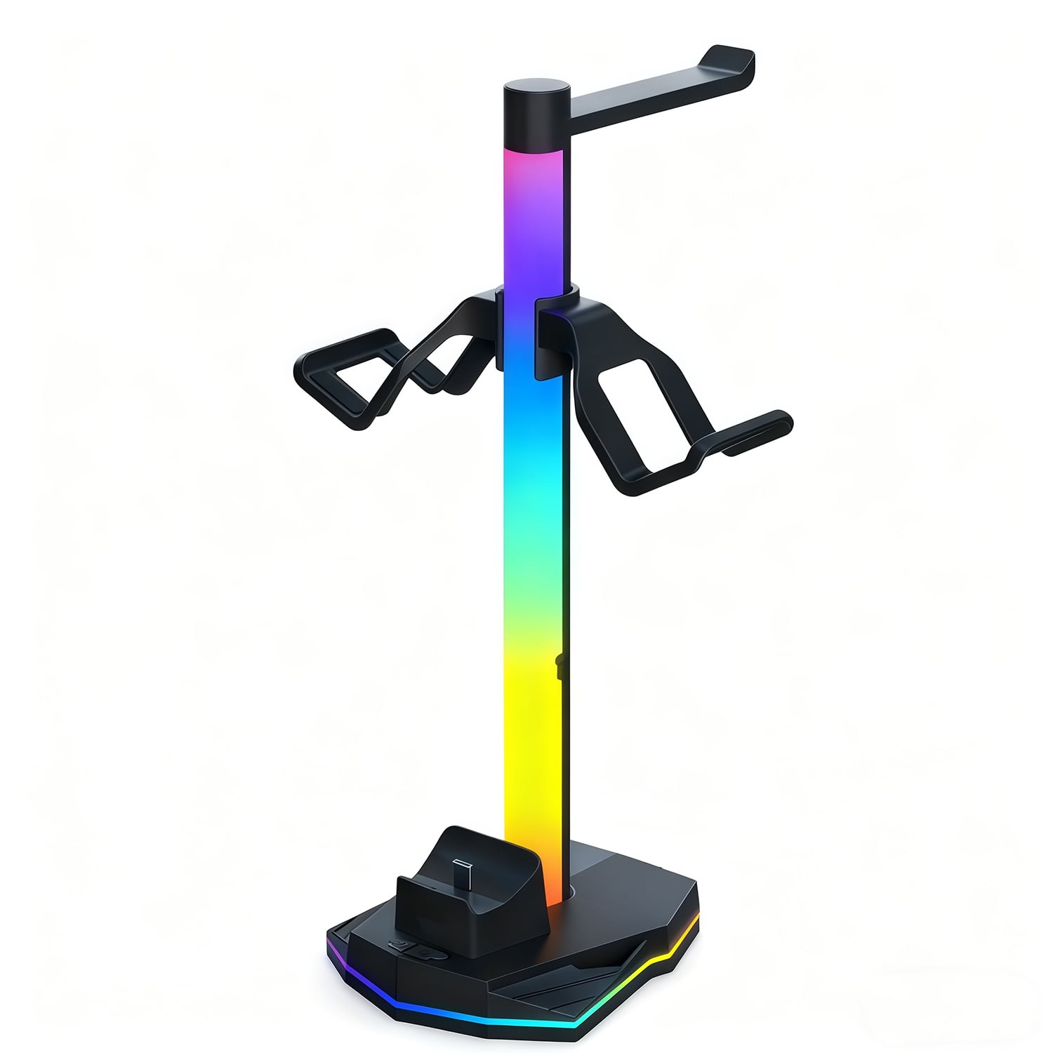 Genérico - Soporte De Carga Universal Con Luz Rgb Para Controladores De Juego Xbox Series X/s, Soporte Para Auriculares Y Hub Usb