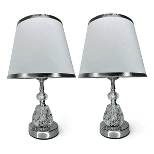 Genérica - Lámpara Velador Mesa Decoración Dormitorio Escritorio Living Minimalista Interior Pack De 2 E27