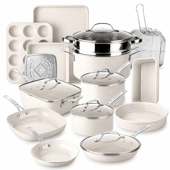 Set de utensilios de cocina Granitestone 20 piezas antiadherente cerámico
