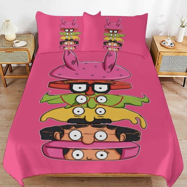 Juego De Funda Nórdica De Bobs Burgers Juego De Ropa De Cama De 3 Piezas Juego De Funda Nórdica Decorativa
