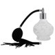 thumbnail image 5 of Botella de perfume vacía de vidrio transparente Atomizador de spray largo recargable 100ml Negro, 5 of 5