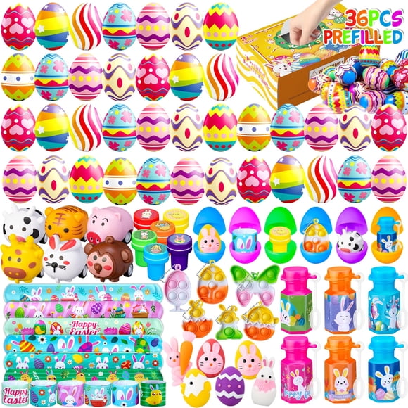 Huevos de Pascua precargados con diseño DMIGHT de Easter Party Favors, 36 unidades