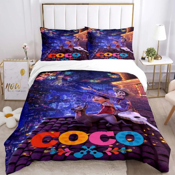 Coco 3D Quilt Cover Bedding Set ,Children's Cartoon Miguel Bed Cover ,Single Double Full King Bed King Bed Set Bed Sheets