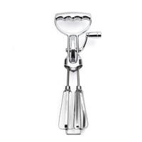 Xusx111 - Cocinar Mano Manivelada Batidora De Huevos Galvanizados, Mezcladora De Cocina De Acero Inoxidable De Doble Rueda, Herramienta De Horneado De Pastel Batedor De Huevos De Mano Clásico Estilo D