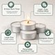 thumbnail image 5 of Velas de té Zuvo 8 Hour Burn (paquete de 100), color blanco, 5 of 7