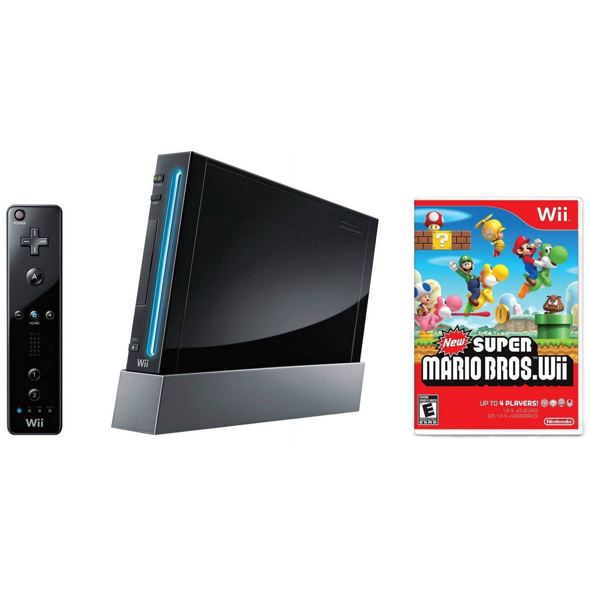 Consola Nintendo Wii Negra Paquete New Super Mario Bros