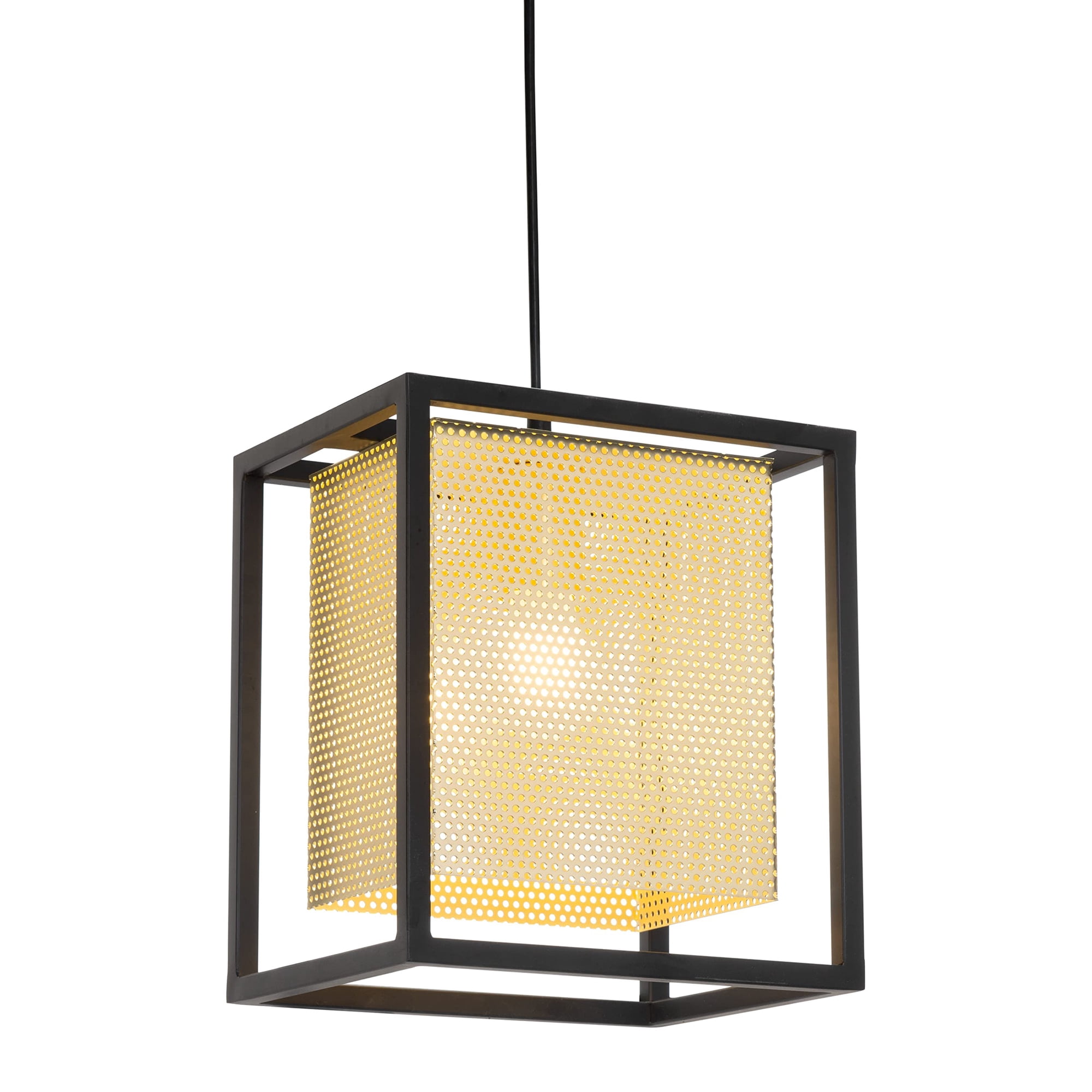 Zuo Modern - Lámpara De Techo Zuo Yves, Dorada Y Negra, Cableada, Incandescente