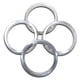 thumbnail image 1 of Anillos centradores de cubo GoldenSunny 66.6 a 57.1 mm Aluminio (paquete de 4), 1 of 4