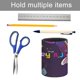thumbnail image 5 of ¡Hola AJ!-theme Cylinder Pen Holder Pencil Organizer with Flannel Lining PVC Leather Material Cardboard Base for study work 10*8CM, 5 of 6