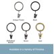 thumbnail image 5 of Anillos para cortinas Kenney Antique Pewter, paquete de 14 unidades, 5 of 5