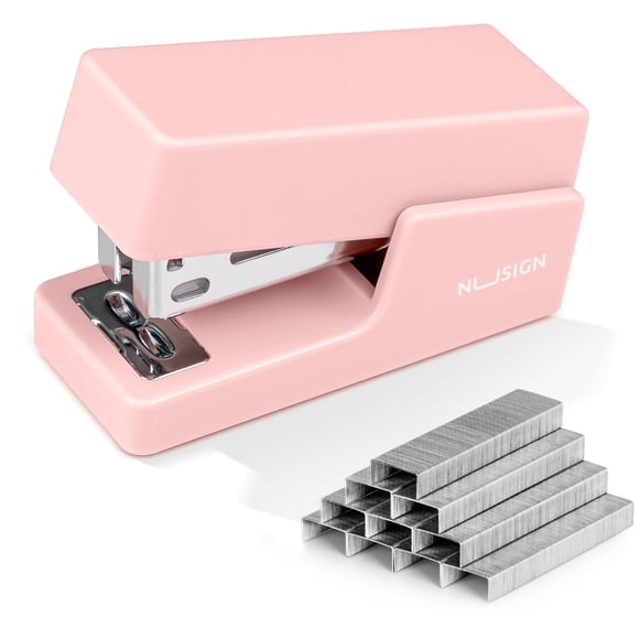 Mini engrapadora NUSIGN para 25 hojas, rosa