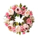 thumbnail image 3 of Guirnalda de flores de peonía hecha a mano, guirnalda de primavera, corona Floral de imitación de 40cm para puerta delantera de boda, decoración para peonía k, 3 of 5