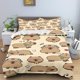 thumbnail image 1 of v2210 Bed Sheets Capybaras Duvet Cover Anime Bedding Pillowcase Printed General Children And Adult Set Queen Size Reactive Printing Quilt 3-Piece Bedding Set (1 Duvet Cover + 2 Pillow Shams) Bed Sheet, 1 of 5