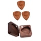 thumbnail image 5 of caja de madera de púa de guitarra pick + 3 piezas de madera guitarra púa de forma de corazón de púa, 5 of 5