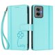 thumbnail image 3 of Funda Cartera Trébol para Motorola Moto G55 5G con Ranuras Tarjetas y Carga Inalámbrica Verde menta, 3 of 6