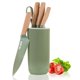 thumbnail image 1 of Juego de cuchillos de cocina RETROSOHOO de 6 piezas, verde, acero inoxidable, 1 of 8